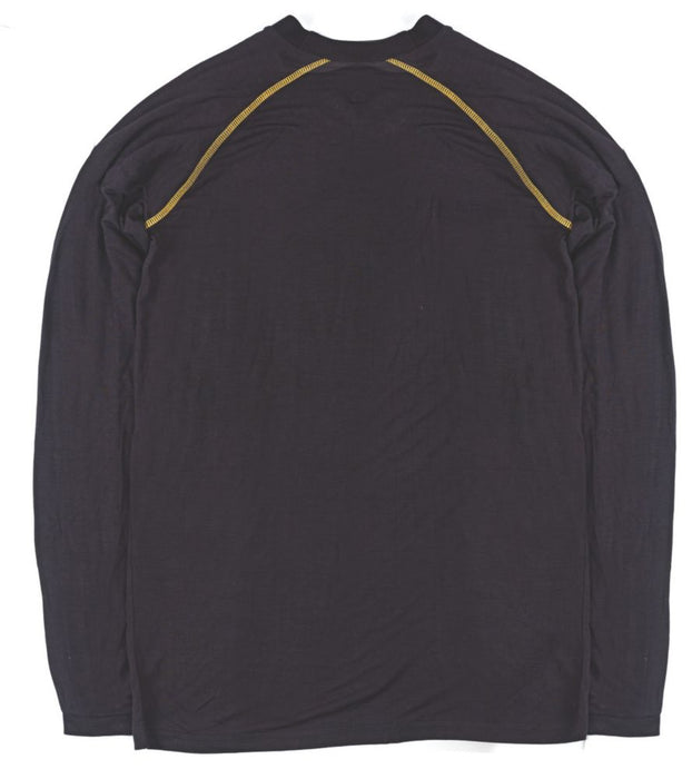 Site ACS25, camiseta interior de manga larga, negro, talla XL (pecho 42")
