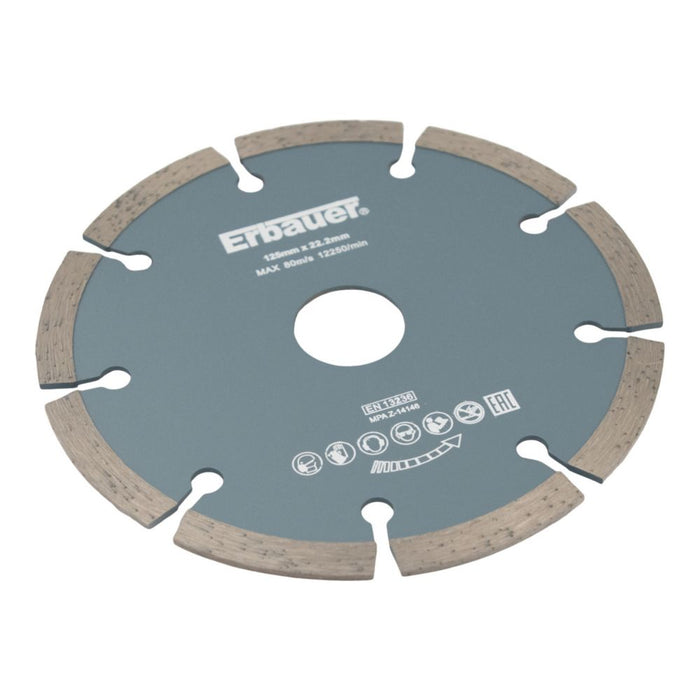 Erbauer  Masonry Segmented Diamond Cutting Blade 125 x 22.2mm