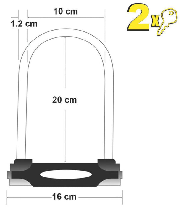 Master Lock  Hardened Steel D-Lock 100mm x 200mm