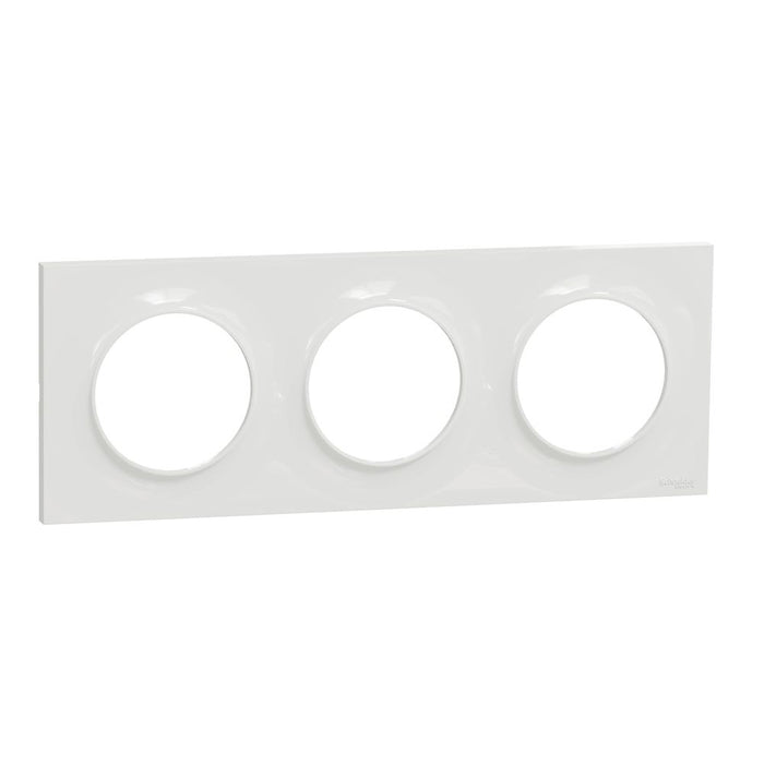 Schneider Electric Odace- Recessed Equipment  White Finishing Plates 5 Pack