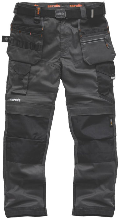 Scruffs Pro Flex Holster, pantalón de trabajo, grafito (cintura 34", largo 34")