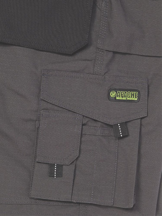 Apache APKHT, pantalón corto de trabajo con bolsillos de pistolera, gris/negro (cintura 30")