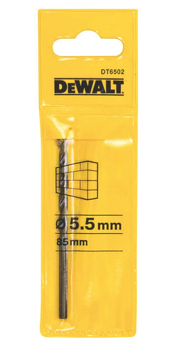 DeWalt, broca con vástago recto para mampostería DT6502-QZ de 5,5 x 85 mm