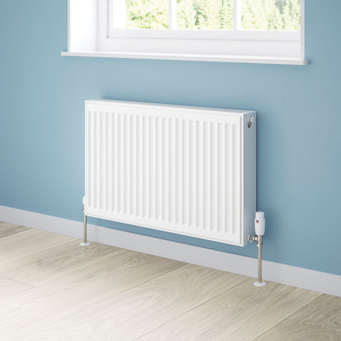 Radiateur eau chaude à double panneau Flomasta type 22 500 x 800mm blanc