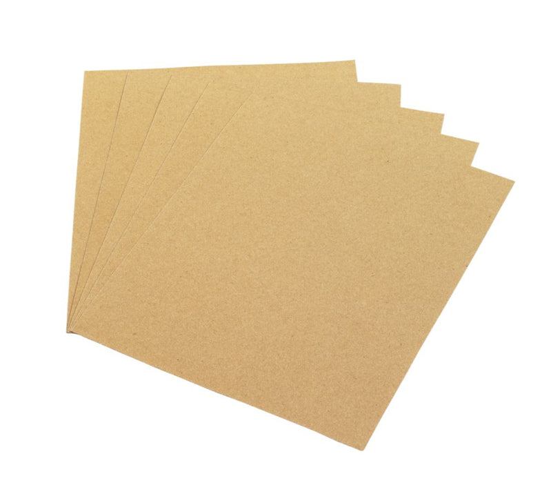 Lot de 5 feuilles de papier de verre non perforé Oakey 280 x 230mm grain 70