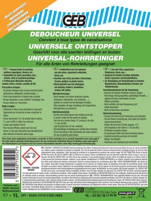 GEB  Universal Unblocker 1Ltr