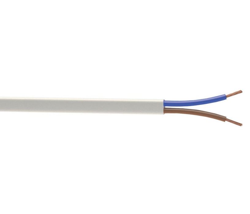Time - Cable flexible 2192Y, 2 conductores, 0,75 mm², blanco, bobina de 10 m