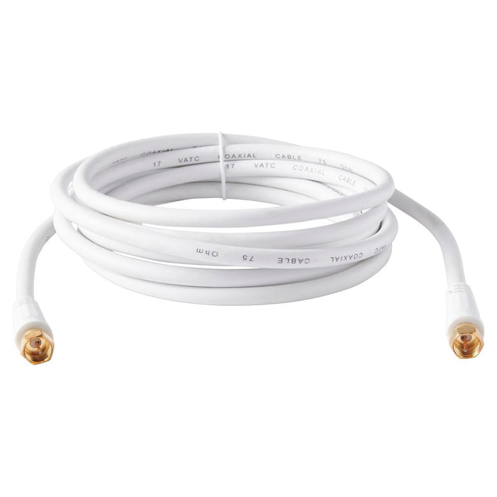Cable coaxial con conector F, clavija dorada, 3m