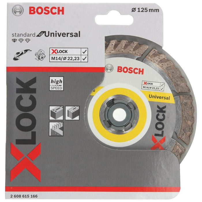 Disque de coupe diamant pour béton/pierre Bosch X-Lock 125 x 22,23mm 