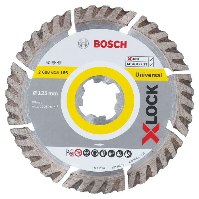 Bosch, disco de corte de diamante para mampostería con X-Lock de 125 mm