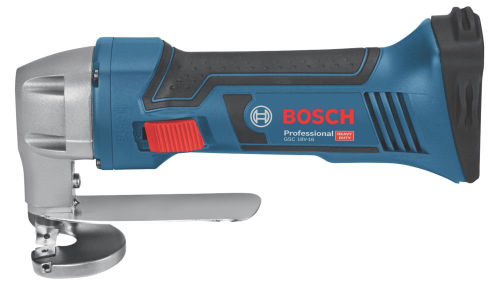 Bezprzewodowe nożyce do metalu Bosch GSC18 V-16 zasilane akumulatorem litowo-jonowym CoolPack 18V — samo urządzenie