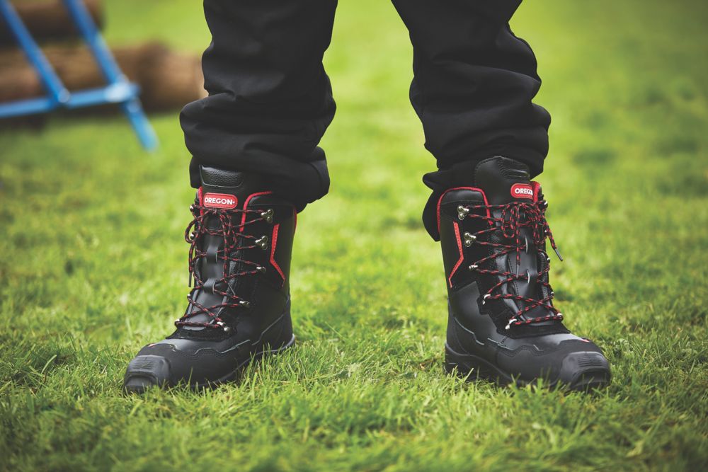 Chaussures de sécurité montantes pour le tronçonnage Oregon Yukon noires pointure 40