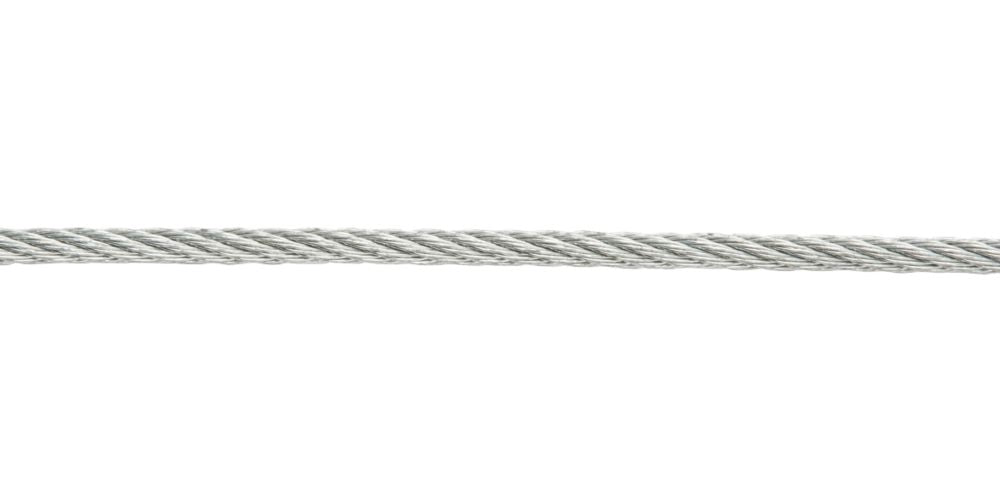 Diall - Cable metálico, color plata, 4 mm x 10 m