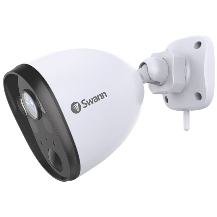 Caméra à projecteur d'intérieur et d'extérieur 1080p filaire ou sans fil blanche Swann SWIFI-SPOTCAM avec projecteur et capteur