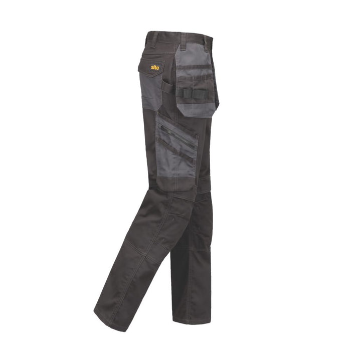 Pantalon à poches étui Site Coppell noir/gris, tour de taille 32", longueur de jambe 32"