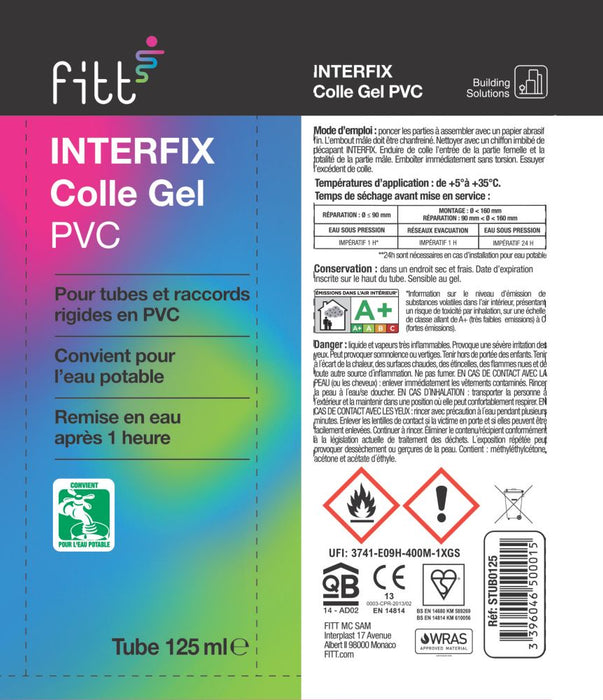 Fitt, pegamento en gel STUB0125, 125 ml