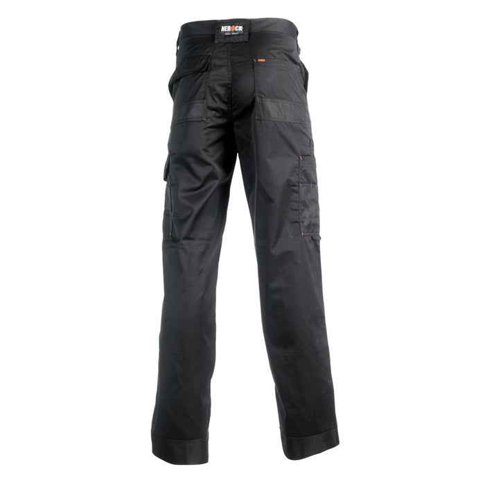 Pantalon à poches multiples Herock Mars noir, tour de taille 44", longueur de jambe 32", 1 paire