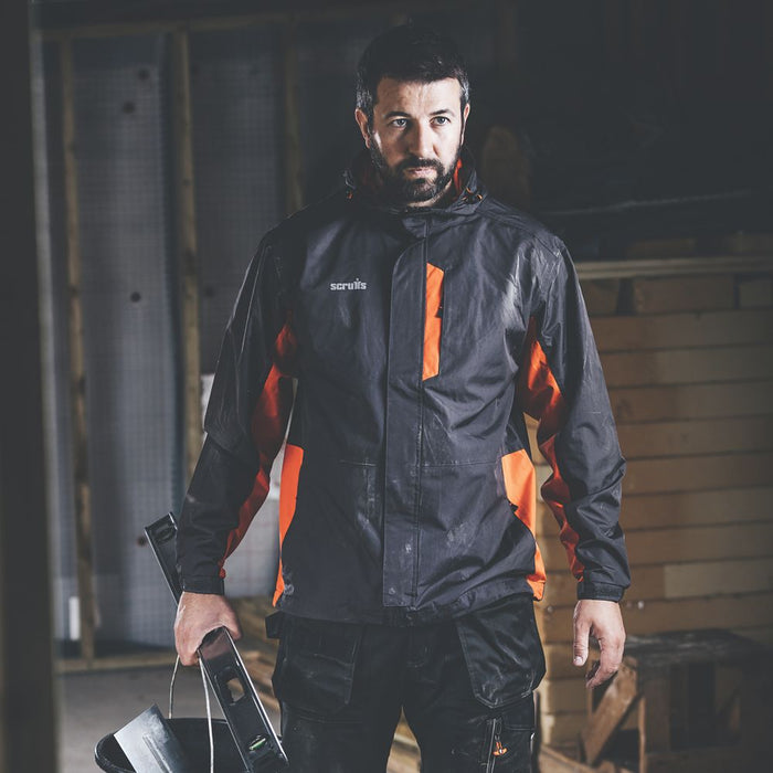 Scruffs Worker, chaqueta, grafito/naranja, talla M (pecho 44")