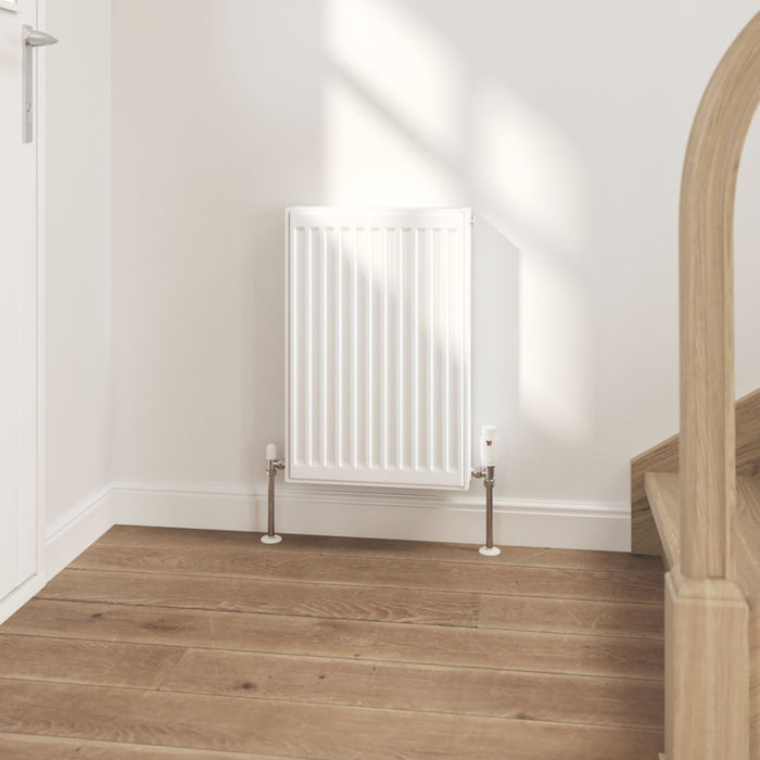 Radiateur eau chaude à double panneau Flomasta type 22 600 x 400mm blanc