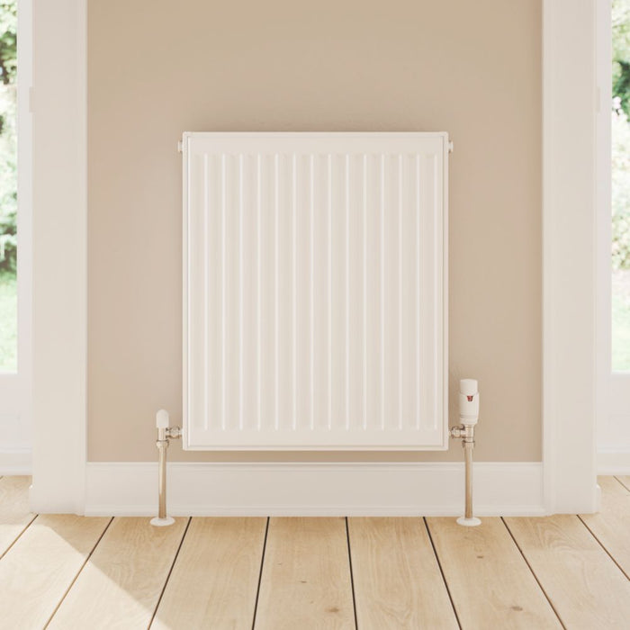 Radiador Flomasta con panel doble Plus y convector simple, 400 x 1000 mm, tipo 21, blanco, 3265 BTU