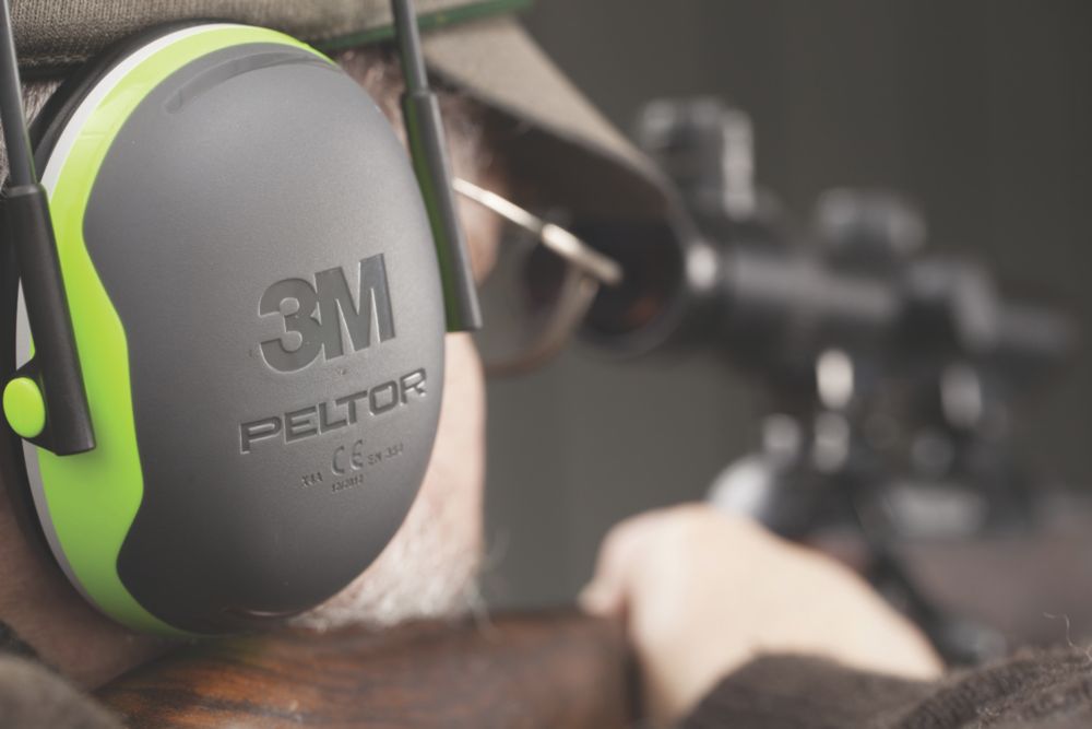 3M Peltor X4A, protectores auditivos, negro/verde, SNR de 33 dB