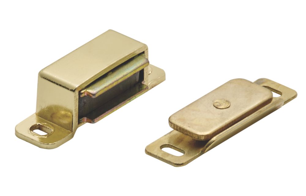 Loqueteau magnétique Carlisle Brass laitonné par électrolyse 15mm x 14mm
