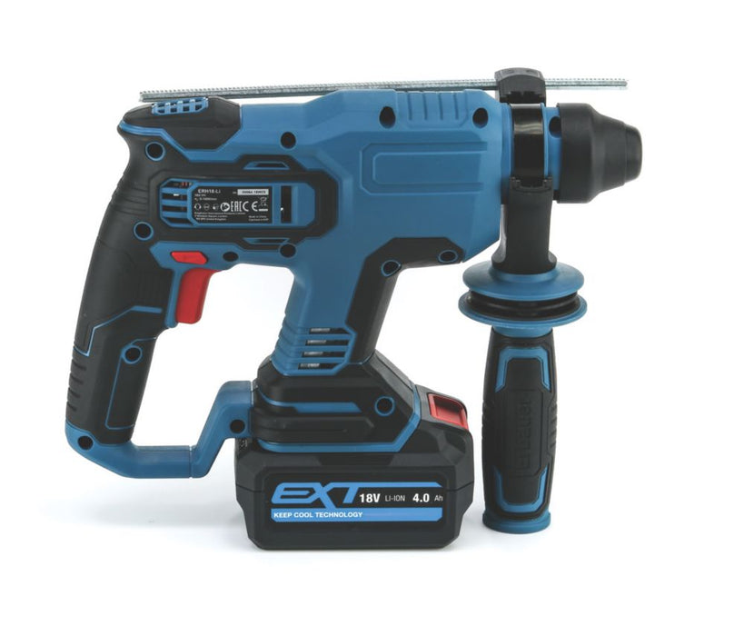 Erbauer ERH18-Li 2.7kg 18V 1 x 4.0Ah Li-Ion EXT Brushless Cordless SDS Plus Hammer Drill