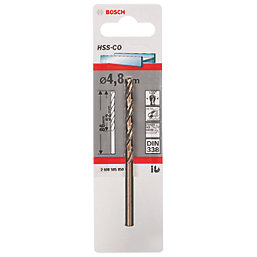Bosch Twist Cobalt 2608585850 Straight Shank HSS Drill Bit 4.8 x 86mm