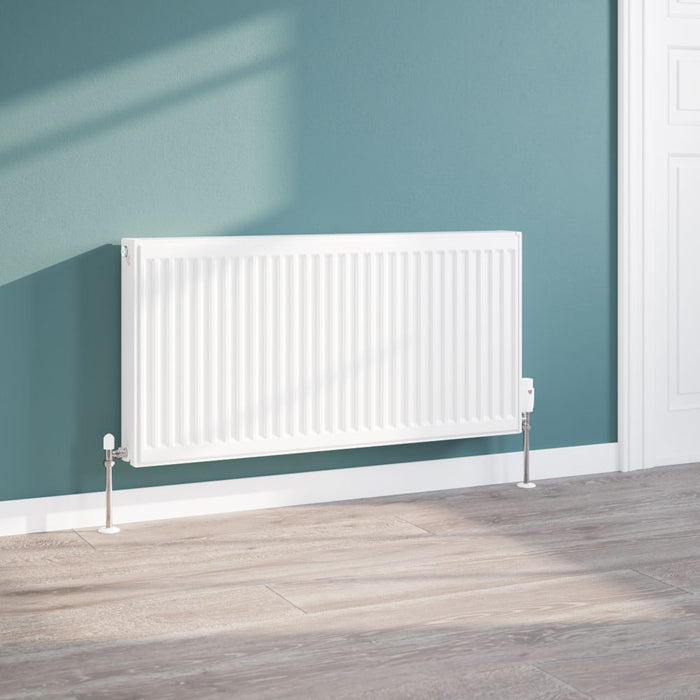 Radiateur eau chaude à double panneau Flomasta type 22 500 x 1000mm blanc