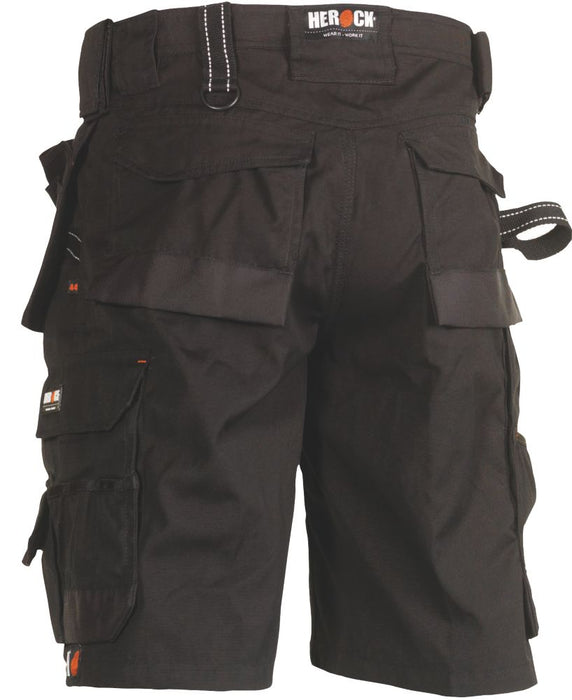 Herock Pallas, pantalón corto de trabajo, negro (cintura 36")