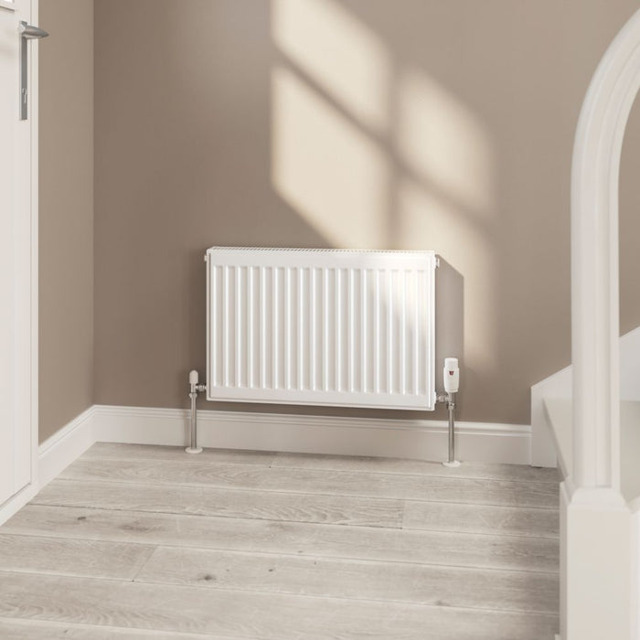 Radiateur eau chaude à double panneau plus Flomasta type 21 400 x 600mm blanc