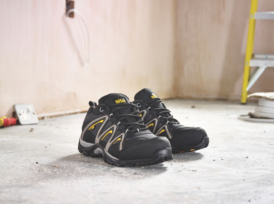 Site Mercury, zapatillas de seguridad, negro, talla 12