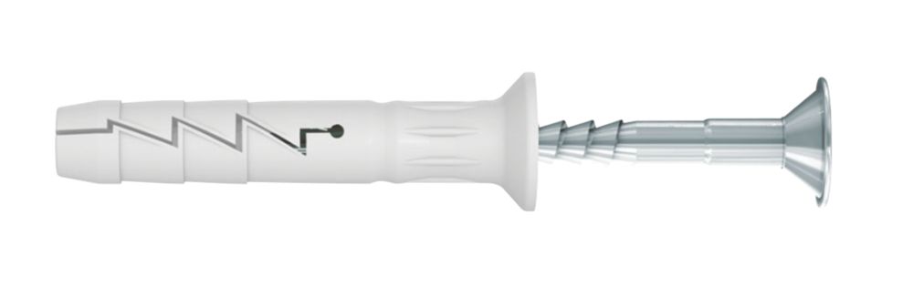Rawlplug Nylon Hammer-In Fixings 6ga x 40mm 100 Pack