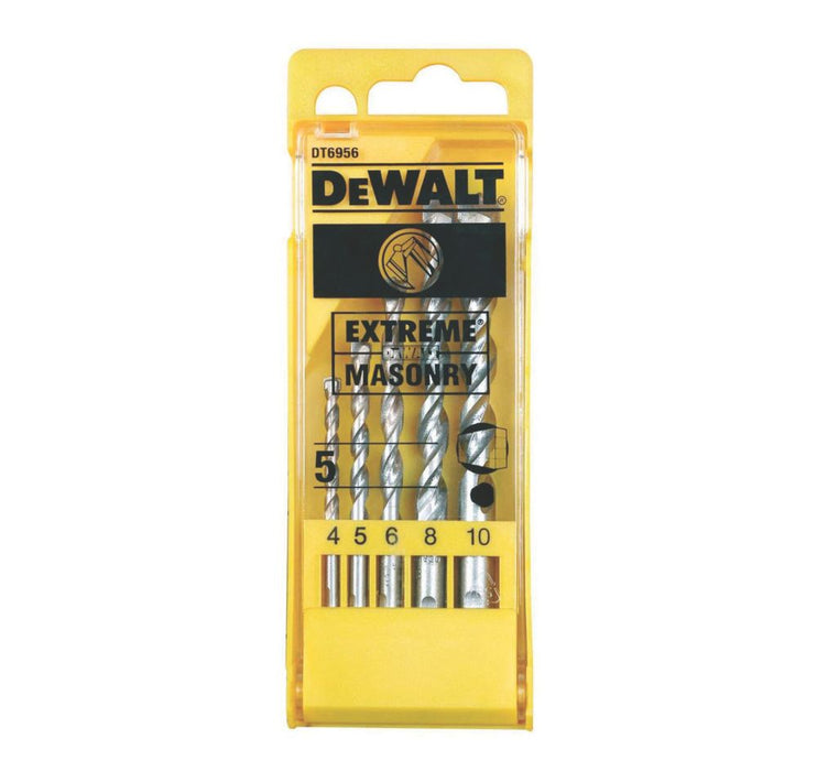 DeWalt Extreme 2  DT6956-QZ Round Shank Masonry Drill Bit Set 5 Piece Set