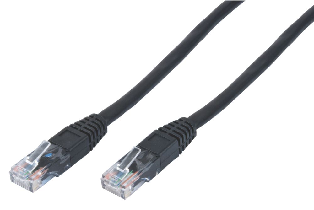 10 câbles Ethernet RJ45 Cat 6 non blindés noirs Philex 3m