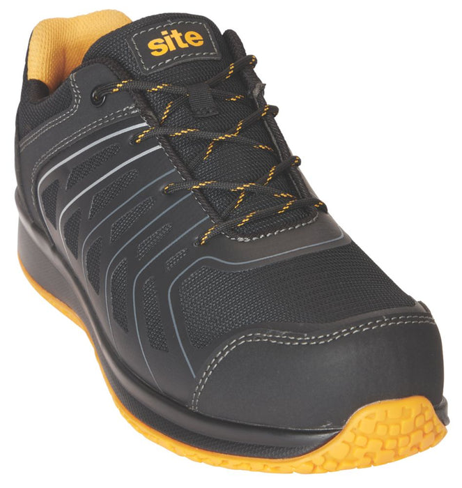 Site Edenite, zapatillas de seguridad, negro/gris, talla 11
