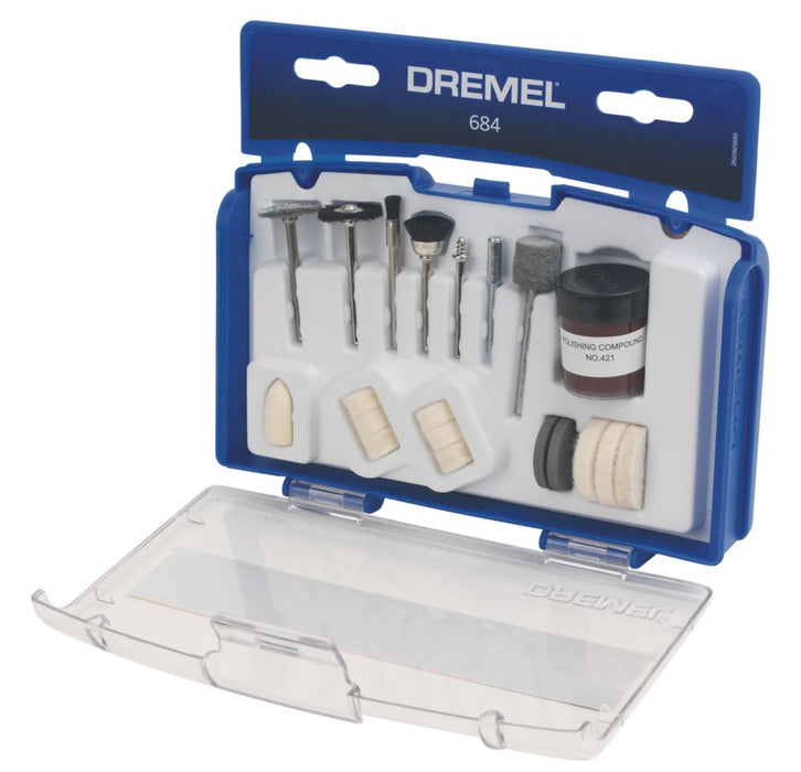 Dremel, kit de 20 piezas de limpieza y pulido 684