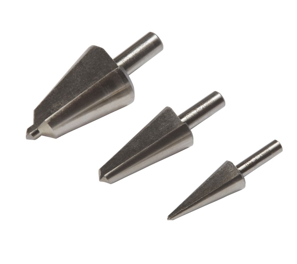 Erbauer Cone Drill Bit Set 3-14, 8-20, 16-30mm 3 Piece Set — Screwfix EU