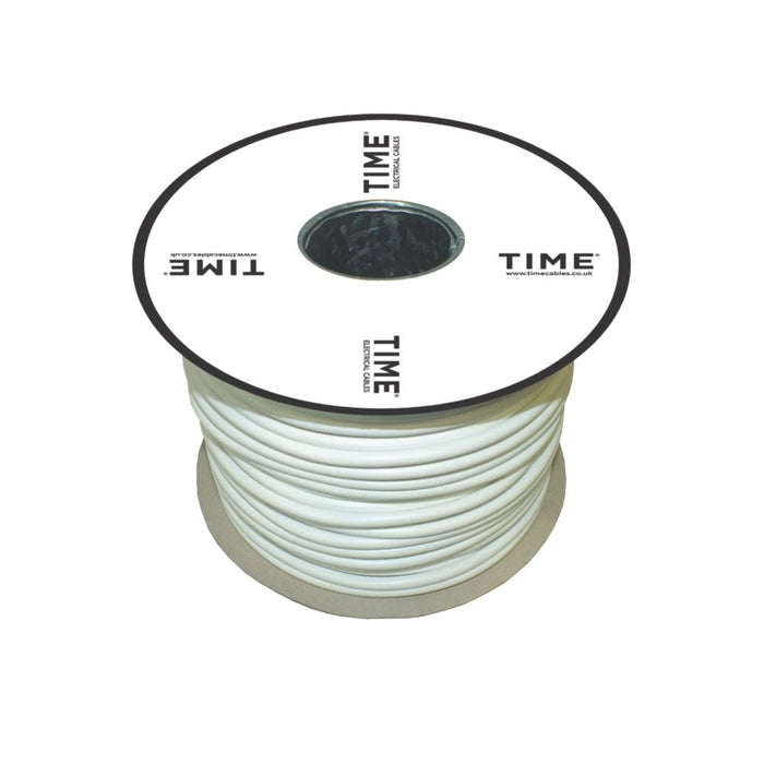 Time - Cable flexible 3183Y, 3 conductores, 1 mm², blanco, rollo de 50 m