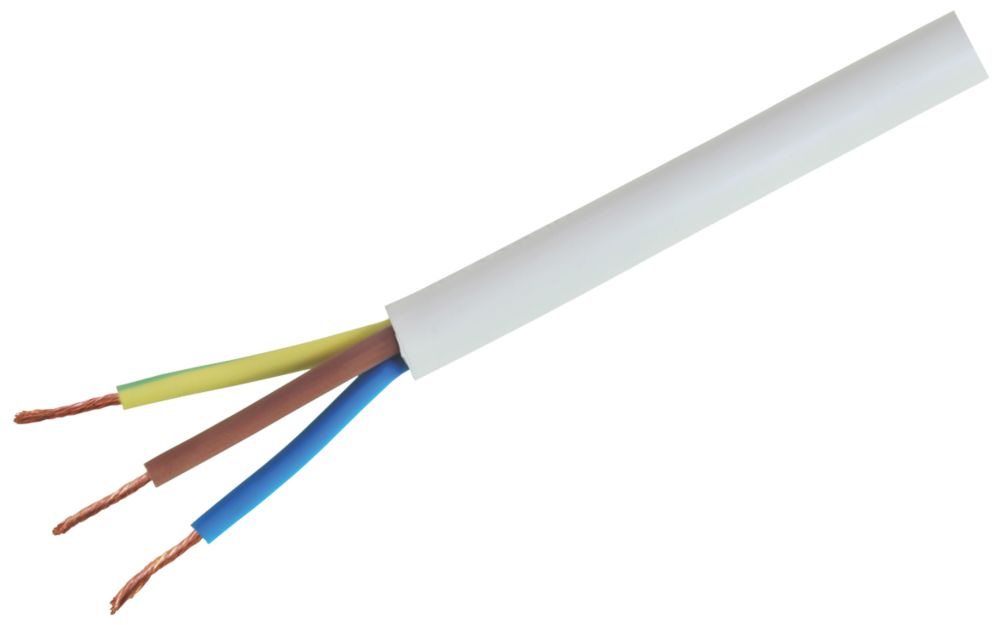 Câble souple H05VV-F 3x1mm2 blanc - Touret de 50m
