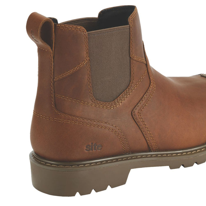 Site Hallissey, botas de seguridad de media caña, marrón, talla 7