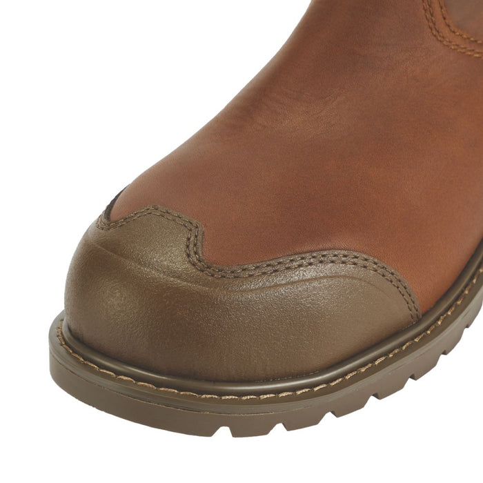 Site Hallissey, botas de seguridad de media caña, marrón, talla 7