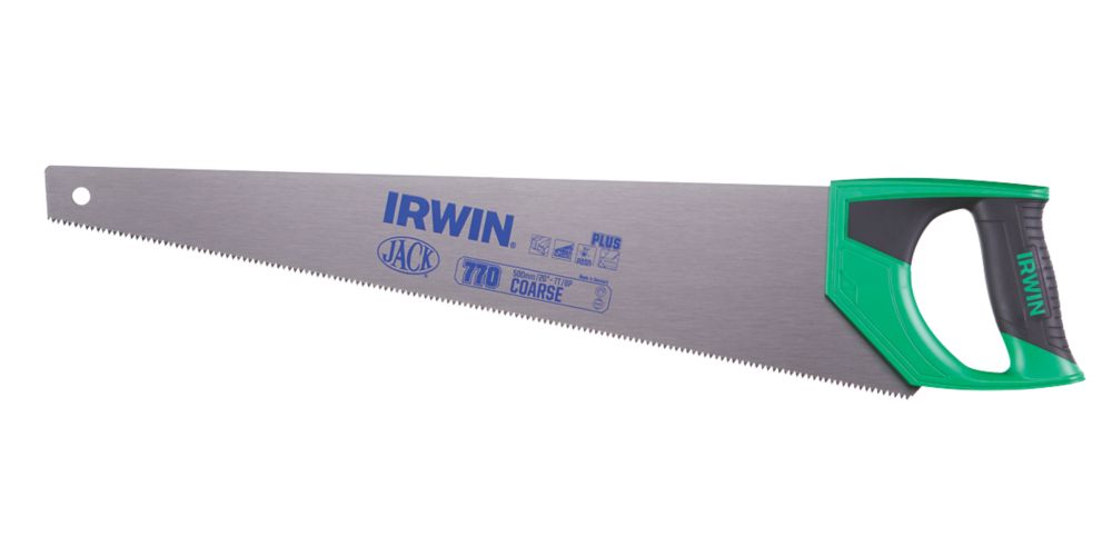 Irwin Jack - Serrucho para madera Plus de 7 dientes por pulgada, 20" (500 mm)
