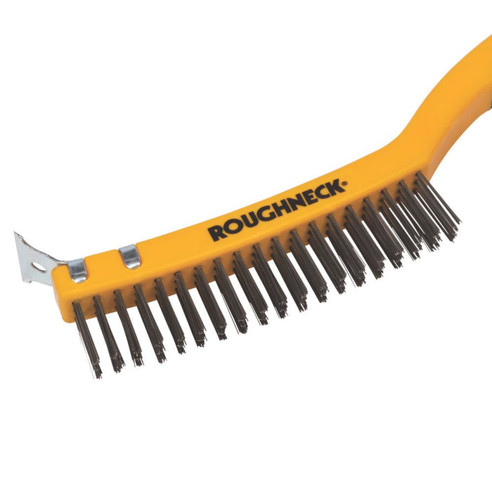 Roughneck - Cepillo de alambre de acero inoxidable y agarre cómodo