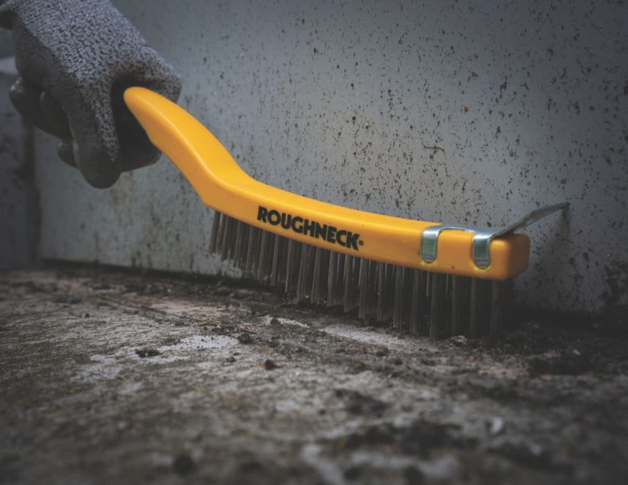 Roughneck Soft-Grip Stainless Steel Wire Brush