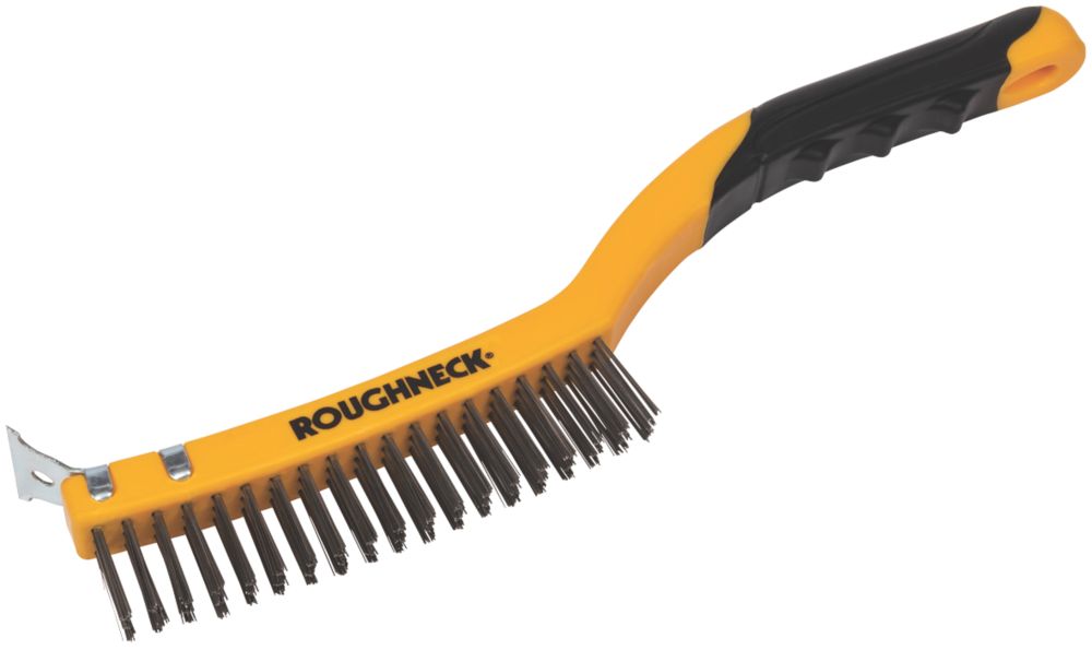 Roughneck - Cepillo de alambre de acero inoxidable y agarre cómodo