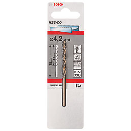 Bosch Twist Cobalt 2608585848 Straight Shank HSS Drill Bit 4.2 x 75mm