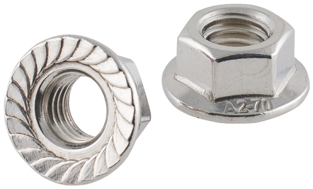 Easyfix A2 Stainless Steel Flange Head Nuts M10 100 Pack