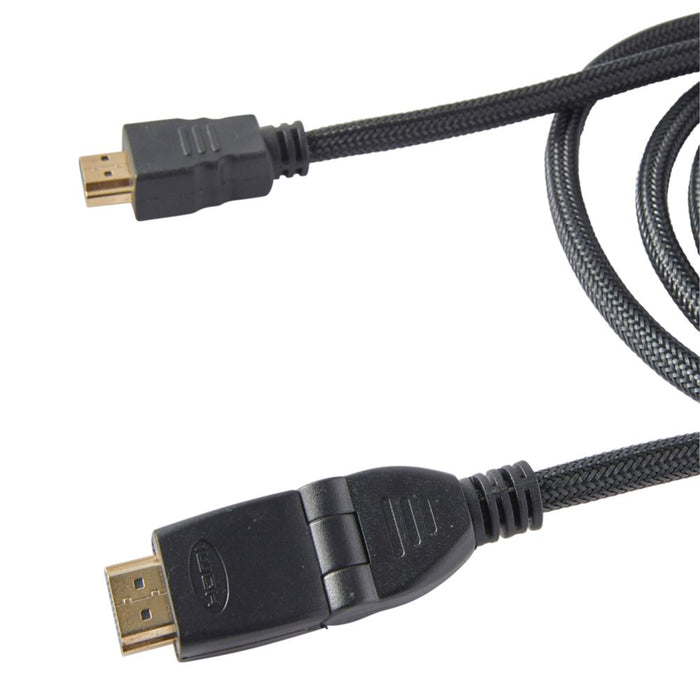 Cable HDMI con clavija dorada en ángulo, 4K, 1,5 m