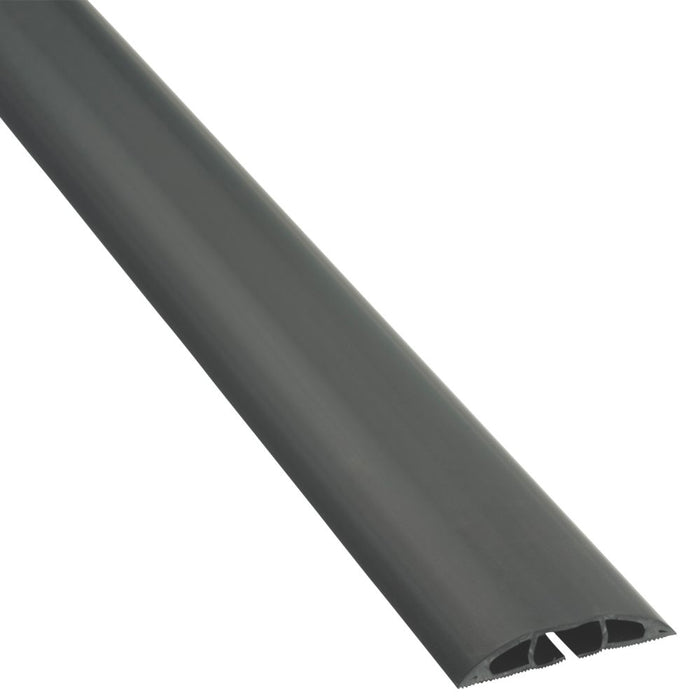 D-Line - Cubrecables de suelo para aplicaciones ligeras, negro, 1,8 m